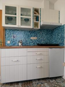Kuchyň nebo kuchyňský kout v ubytování Appartements Apfelblüte