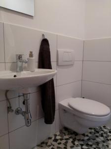 Koupelna v ubytování Appartements Apfelblüte