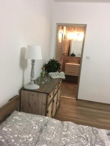 Posteľ alebo postele v izbe v ubytovaní Noclegi Nad Potokiem + 8 fotografií