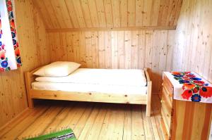 Łóżko lub łóżka w pokoju w obiekcie Domek na Kamieńcu