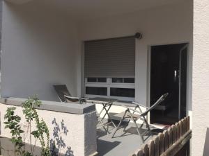 Balkón nebo terasa v ubytování FeWo Trier