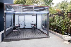 Patio nebo venkovní prostory v ubytování Hotel Alex