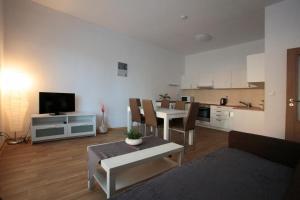 Kuchyňa alebo kuchynka v ubytovaní Penzion - Apartments Pod Javořicí