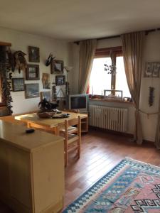 A television and/or entertainment centre at Alloggio "Pineta" sulle piste di clotex