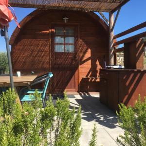 A garden outside casa cologna glamping