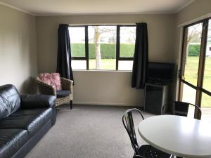 A seating area at Twizel Holiday Park