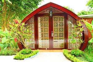 Con Khuong Resort Can Tho外面的花园