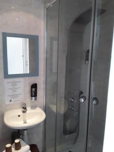 Koupelna v ubytování Hotel Baan