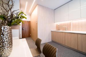 A kitchen or kitchenette at Apartment Luna Hrebienok C109
