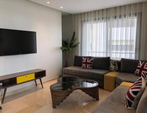 אזור ישיבה ב-City Center Apartment with Terrace