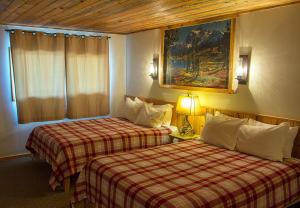 Tempat tidur dalam kamar di High Country Motel and Cabins