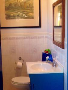 a bathroom with a sink and a toilet at Jacaranda in Milton +14 photos
