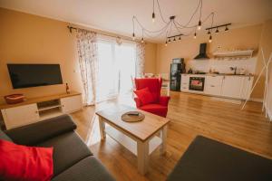 Kuchyňa alebo kuchynka v ubytovaní Panorama Apartmens Trenčín