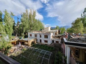 an overhead view of a building under construction at AMIGO LEH Guesthouse in Leh