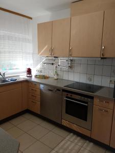 Кухня или кухненски бокс в Ferienwohnung Schamne