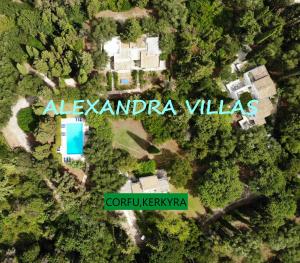 Letecký snímek ubytování Alexandra villas