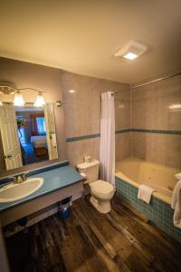 A bathroom at Alpine Inn & Suites