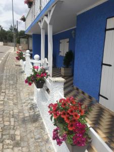 een gebouw met bloemen aan de zijkant bij Casa De Newsham in Cabaços