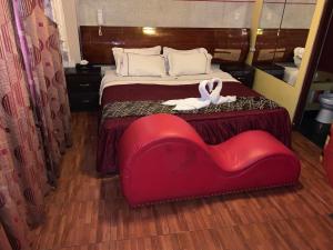 Postel nebo postele na pokoji v ubytování Hotel Manantial No,001