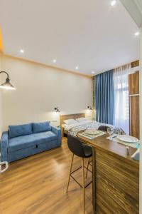 Χώρος καθιστικού στο Kyiv Family Loft