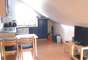 Ferienwohnung Weiß Weinberg tesisinde mutfak veya mini mutfak