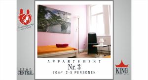 zdjęcie pokoju z łóżkiem w obiekcie Wimaria Apartments - Central w mieście Weimar
