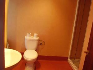 Urduliz的住宿－Casa Rural Ortulane，一间带卫生间和水槽的浴室