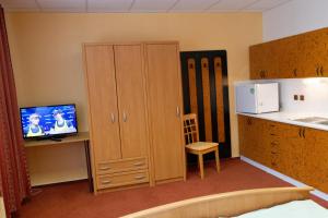 TV a/nebo společenská místnost v ubytování Hotel KAMU GARNI