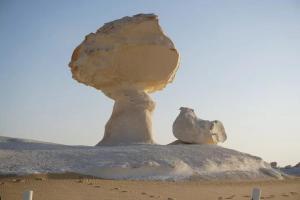 a rock formation on the beach at Ahmed Safari Camp in Bawati