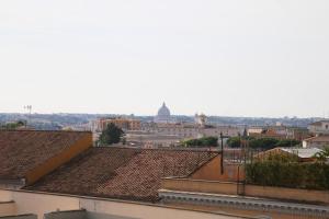 ローマにあるBiancorèroma B&Bの建物の屋根から市街の景色を望む