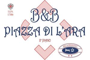 テンピオ・パウザーニアにあるB&B Piazza di L'Araのピザパーティーのロゴ集団