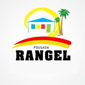 logotipo de un complejo con una casa y una palmera en Pousada Rangel, en Santo Amaro