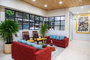 Istumisnurk majutusasutuses Suites Coben Apartamentos Amueblados