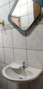 Koupelna v ubytování Hotel Monte Carlo