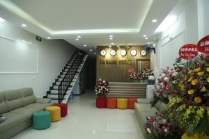 El vestíbulo o zona de recepción de Ha Giang Hostel