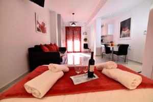 A bed or beds in a room at Central Athens Studios