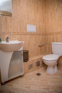 Vonios kambarys apgyvendinimo įstaigoje EUROPE GUEST HOUSE § КЪЩА ЗА ГОСТИ ЕВРОПА