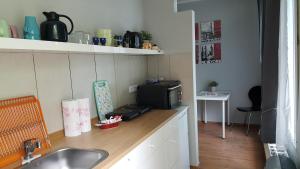 Кухня или кухненски бокс в Studio-Appartement für zwei Personen