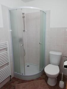 Kúpeľňa v ubytovaní Penzion U Walterů