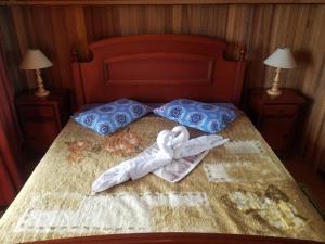Cama o camas de una habitación en Apartamento na Serra