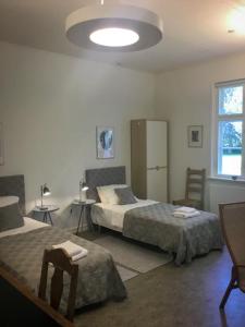 Postel nebo postele na pokoji v ubytování Rotzowlund BnB