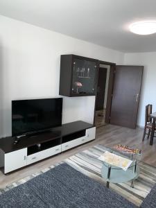 A television and/or entertainment centre at Apartament TT10 Botanicka