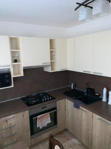 A kitchen or kitchenette at Apartament TT10 Botanicka