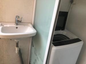 罗斯希尔柠檬屋的带水槽和马桶的浴室
