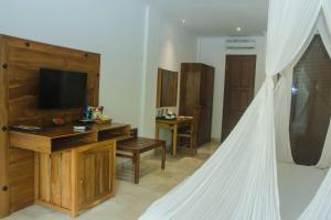 TV a/nebo společenská místnost v ubytování Villa Sonia Ubud
