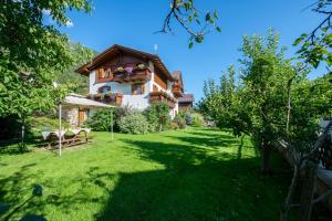 a house in the middle of a green yard at Appartamenti Casavacanzepejo in Cogolo