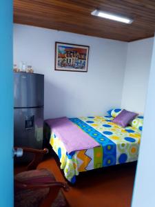 Cama o camas de una habitación en Apartamento en Pereira Amoblado y con Terraza