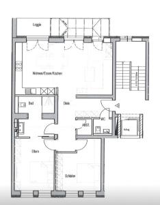 un plan d'étage d'une maison dans l'établissement Koblenz Süd exklusive und zentrale Designer Wohnung, à Coblence