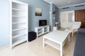 Televízia a/alebo spoločenská miestnosť v ubytovaní Apartamento Nervión Relax and Work (wifi)