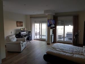 TV a/nebo společenská místnost v ubytování luxury aparment in Torrequebrada Benalmadena